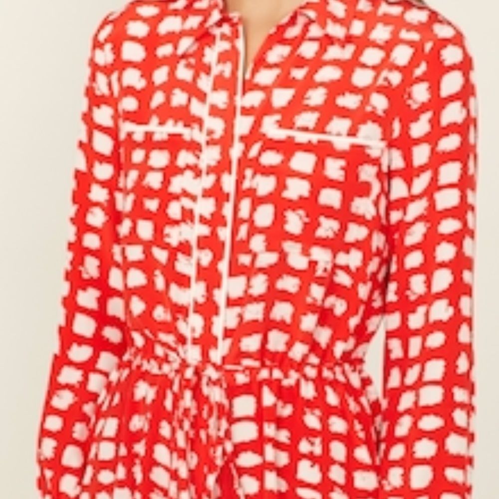 The Letter Trimmed Silk Two Pocket Shirt Dress S - Picture 3 of 8